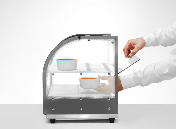 Varmeskap display, dobbeltnivå, 230V/400W, 554x376X (H) 432mm - for Storkjøkken - XL - Storkjøkken